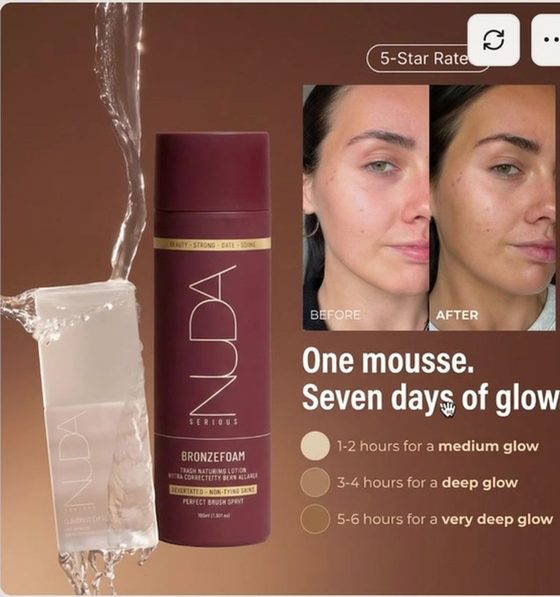 One mousse. Seven days of glow.