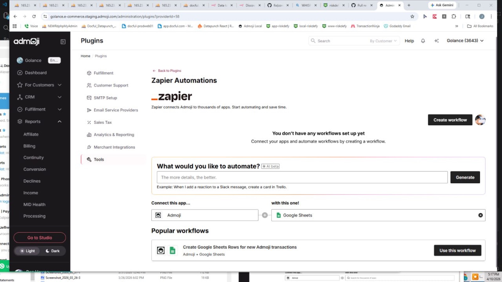 Admoji plugins and Zapier connection